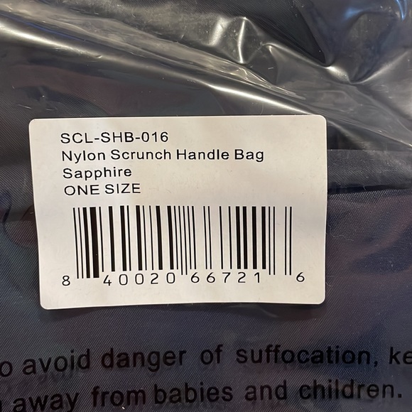 Stoney Clover Lane SCL Scrunch Handle Bag Sapphire NWT - Picture 3 of 3